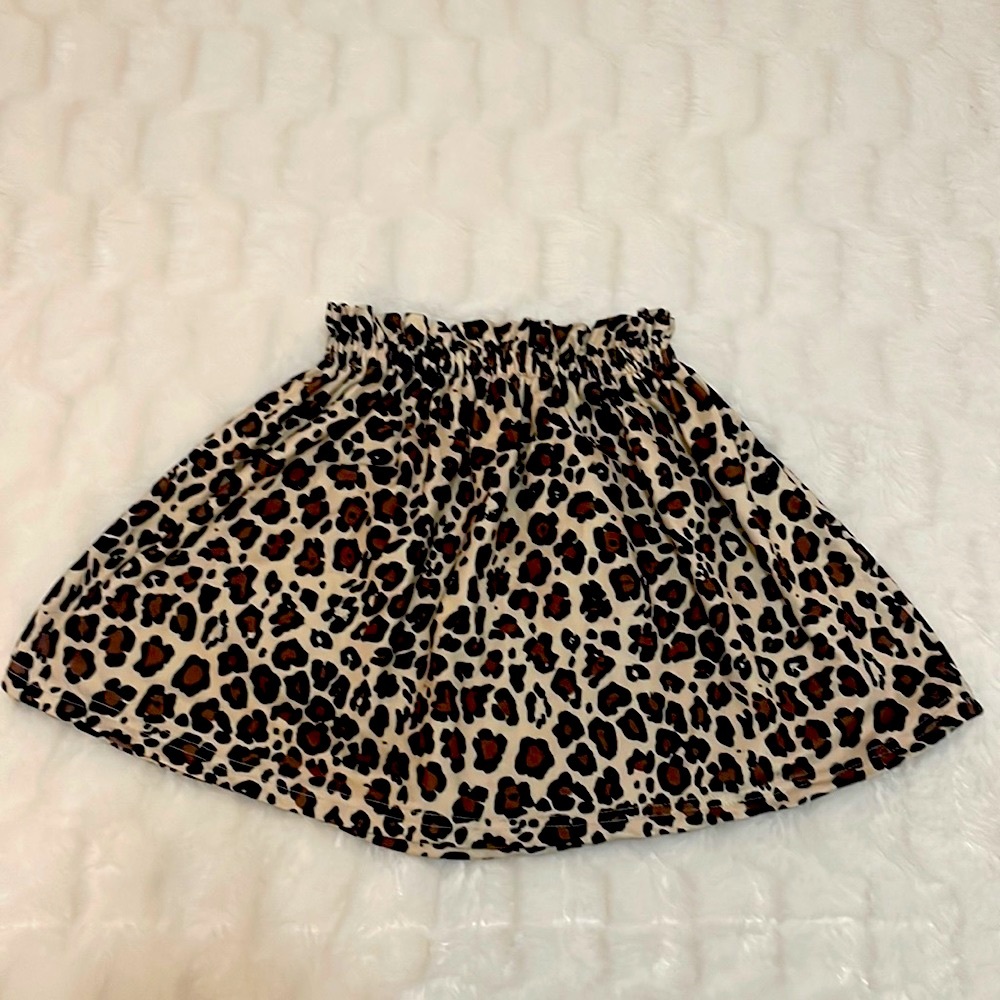 Girls Leopard Print Skirt Size 5